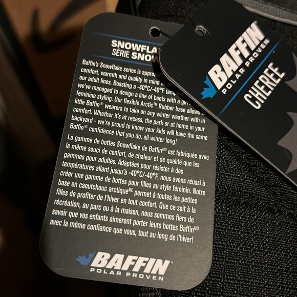 Baffin “Cheree” Polar Proven Black Insulated Snow Boots Size 5 Youth Unisex - Picture 5 of 16